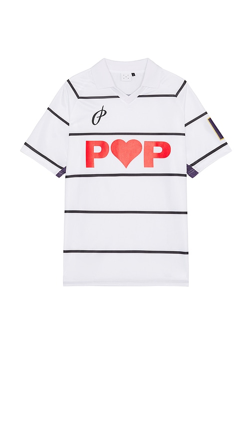 Shop Pop Trading Company Striped Sportif Shirt In White