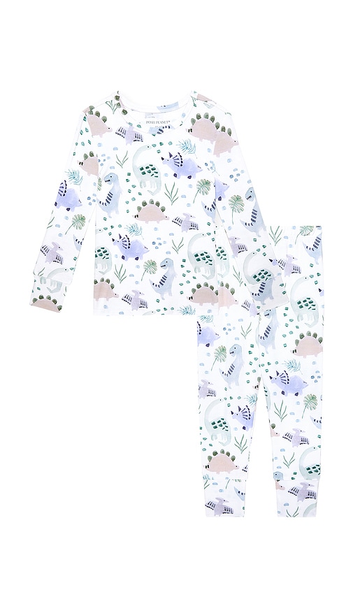 Posh Peanut Classic Pajama Set In Multi