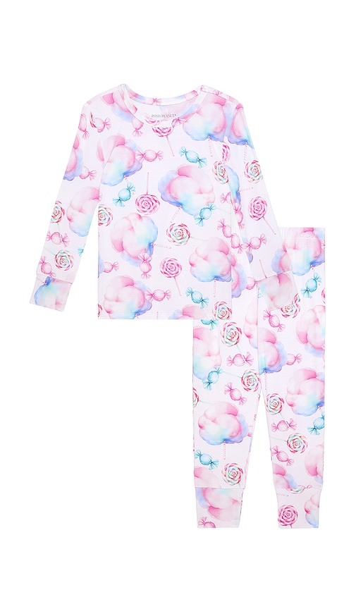 Posh Peanut Classic Pajama Set In Multi
