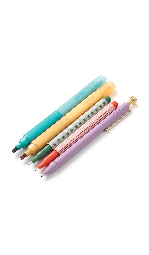 Papier Imagination Mixed Pen & Highlighter Set Of 5