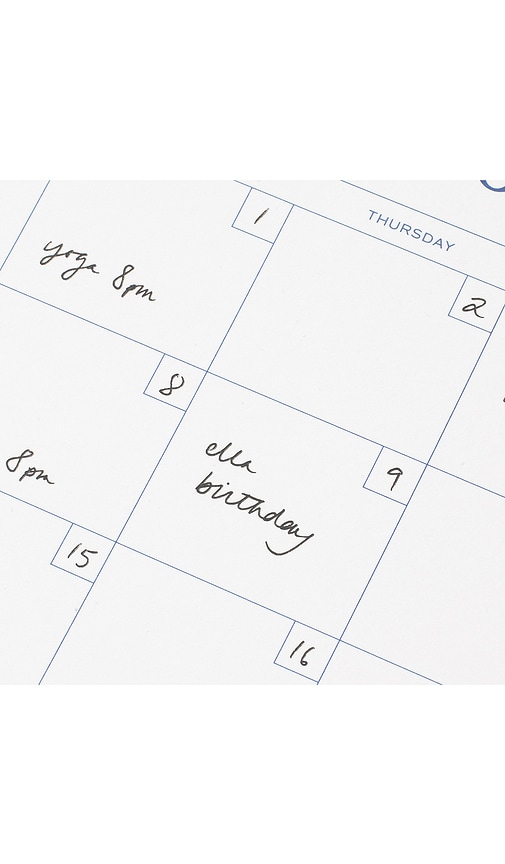  Papier Floral Gingham Monthly Desk Pad In Red. 