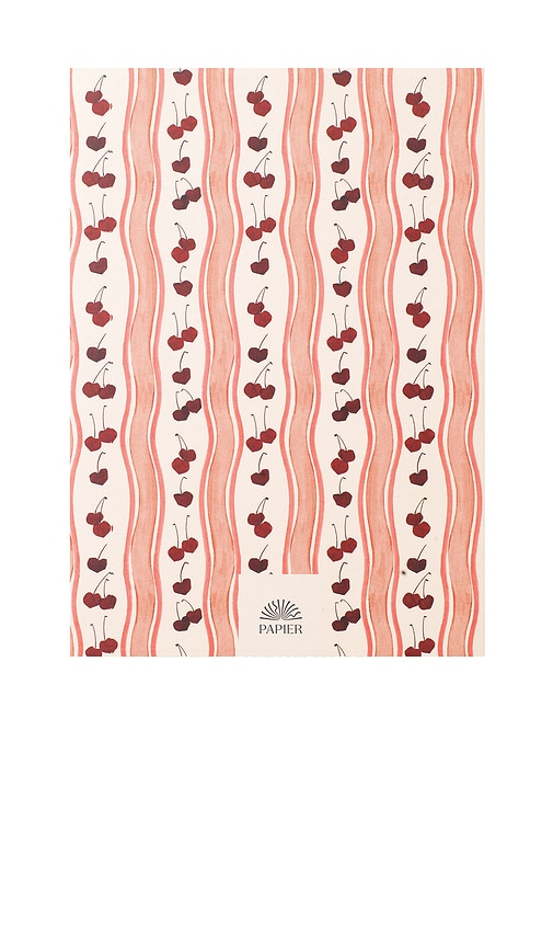 Papier Cherry Wave Soft Cover Lined Notebook In Multi