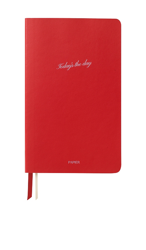 Papier CARNET SOUPLE EN CUIR VÉGÉTALIEN TODAY’S THE DAY TODAY'S THE DAY VEGAN LEATHER SOFTCOVER NOTEBOOK en Red.