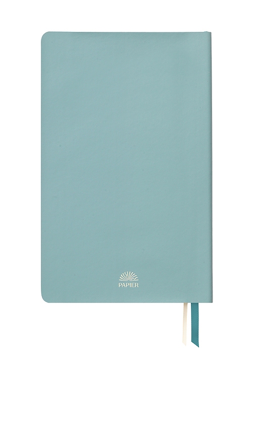  Papier Work In Progress Faux Leather Softcover Notebook In Blue. 