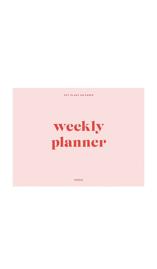 Papier Weekly Desk Planner In Pink