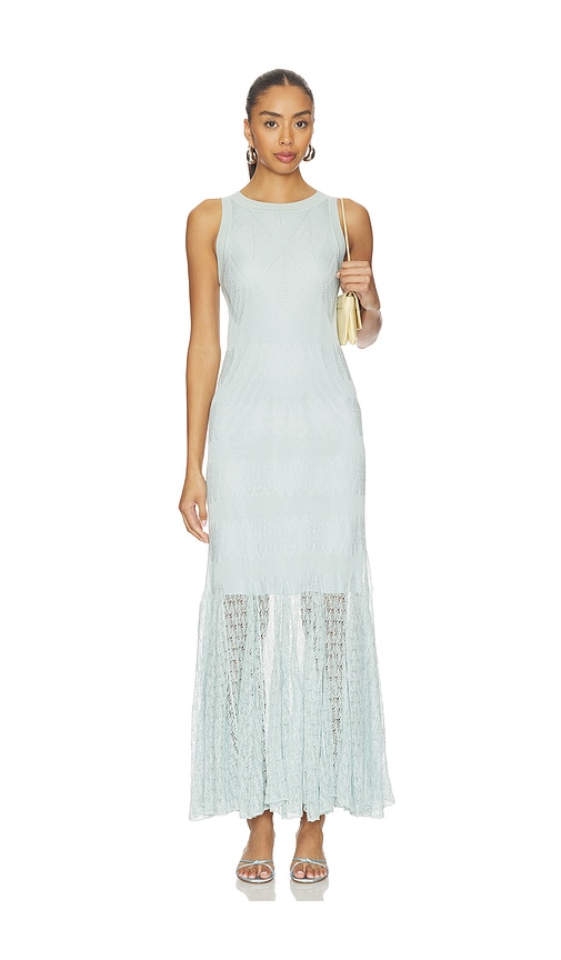 Prabal Gurung Pointelle Slip Maxi Trumpet Dress