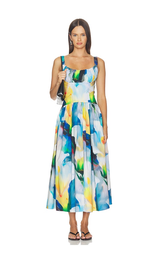 Prabal Gurung Ruched Waist Yoke Dress