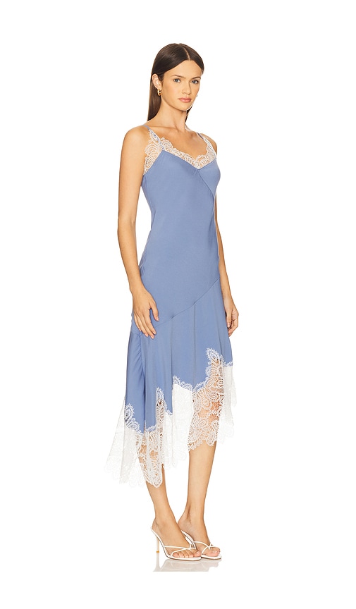 Prabal Gurung Bias Flare Hem Midi Dress In Blue
