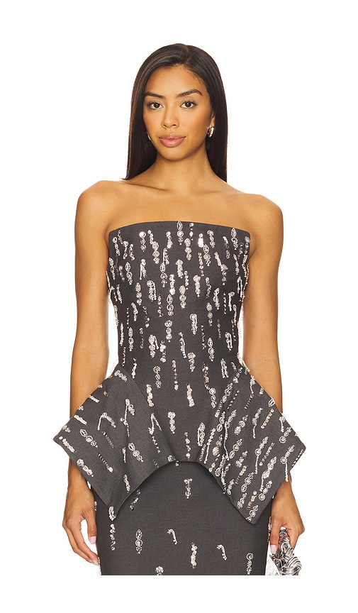 Prabal Gurung Corset Strapless Panier Top