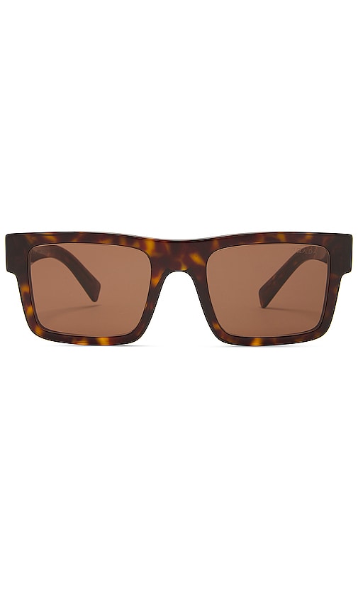 Prada Rectanglular Frame Sunglasses In Brown