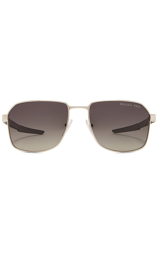 Prada sunglasses with gray and black square frames and clear gray lenses -  BELORN