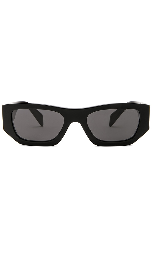 Prada Rectangle Sunglasses In Black