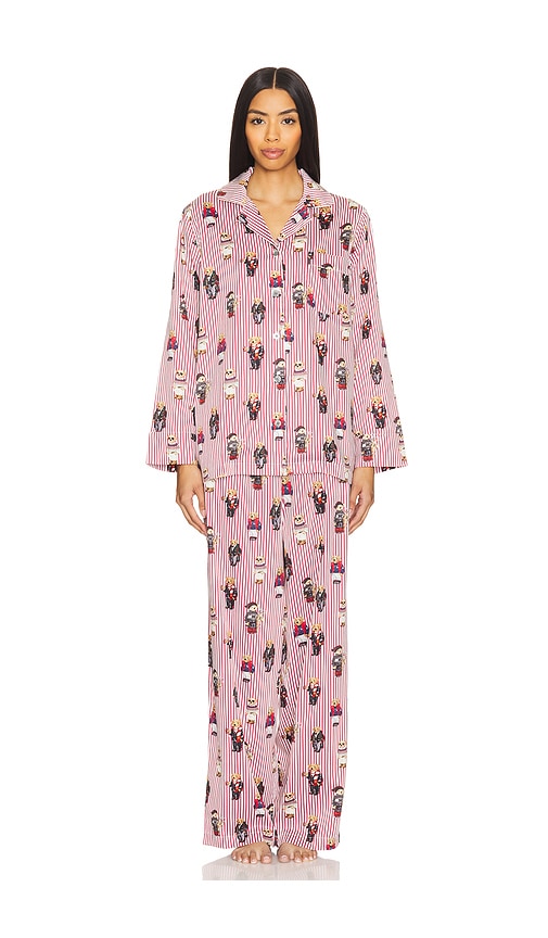 Polo Ralph Lauren Madison Pajama Set In Bear Red