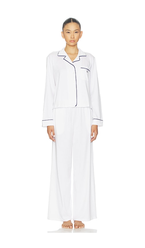 Polo Ralph Lauren Long Sleeve & Pant Pj Set In White