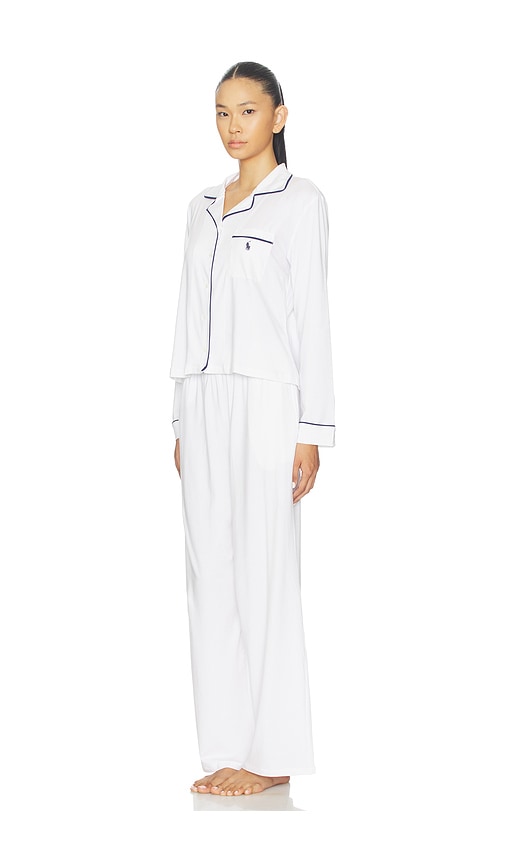 Polo Ralph Lauren Long Sleeve & Pant Pj Set In White