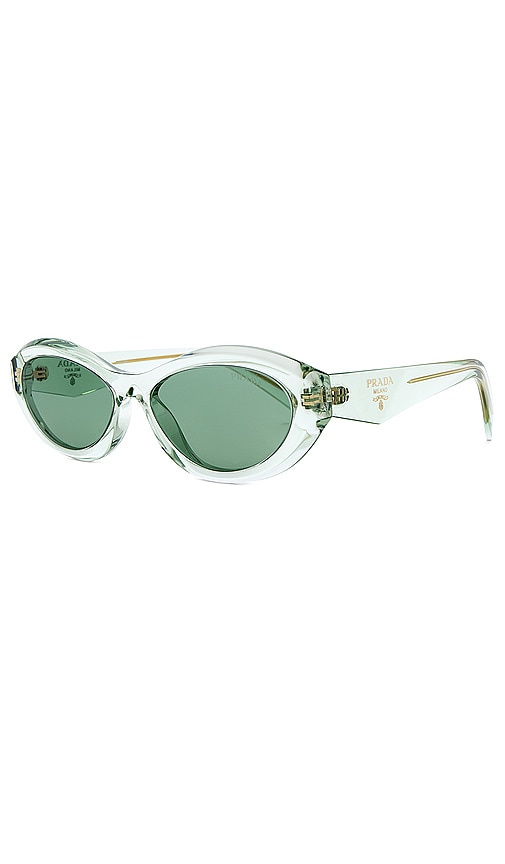 Shop Prada Cat Eye Sunglasses In Green
