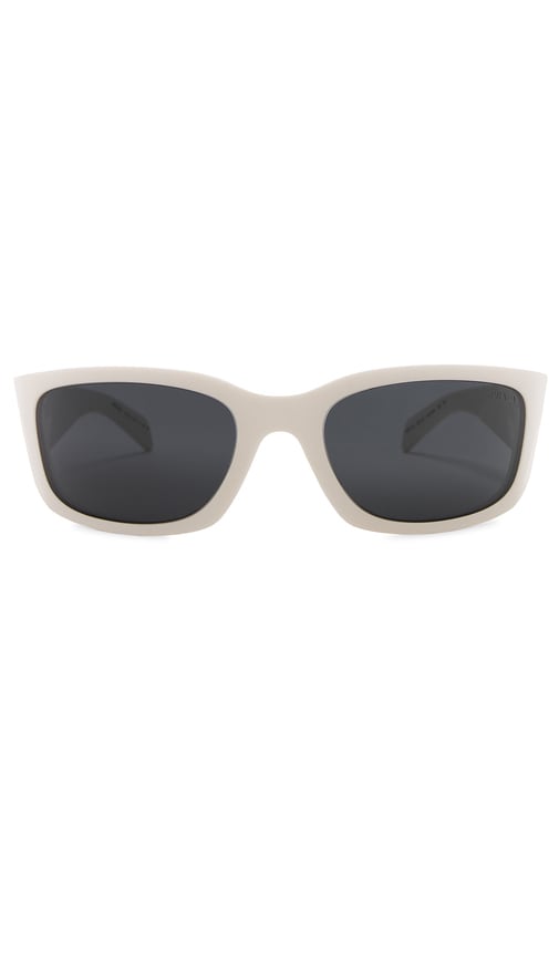 Shop Prada Wrap Sunglasses In 白色