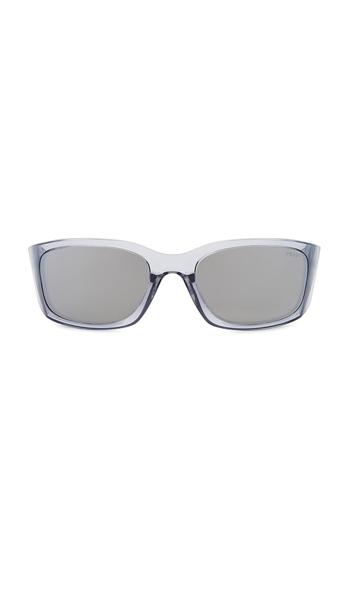 Prada Wrap Sunglasses in Silver