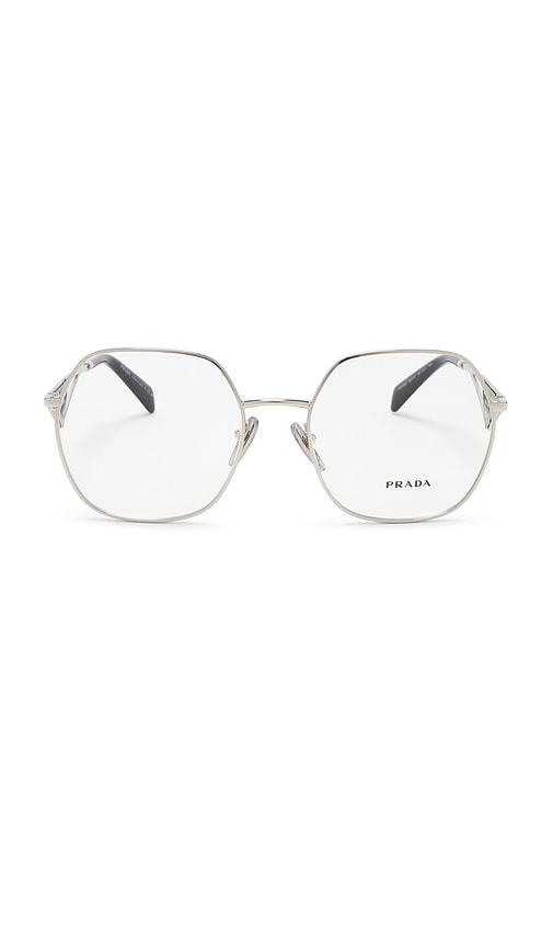 Prada Round Optical Eyeglasses In Metallic