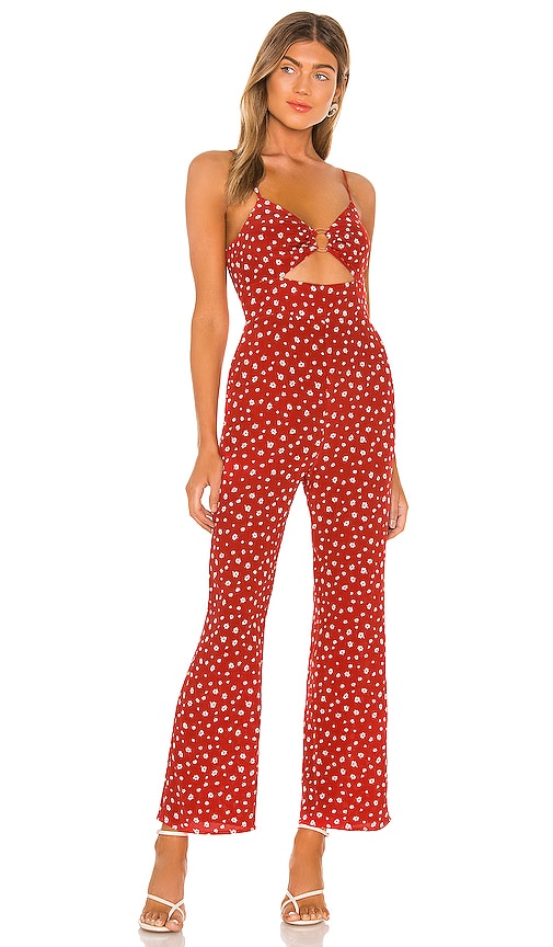 Privacy Please Kennedy Jumpsuit in Red Lola Floral