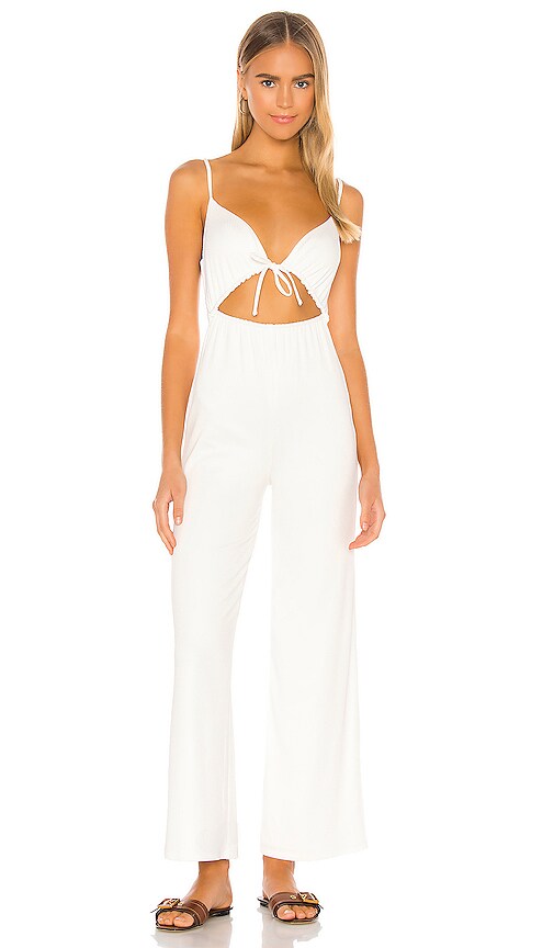 revolve white jumpsuit