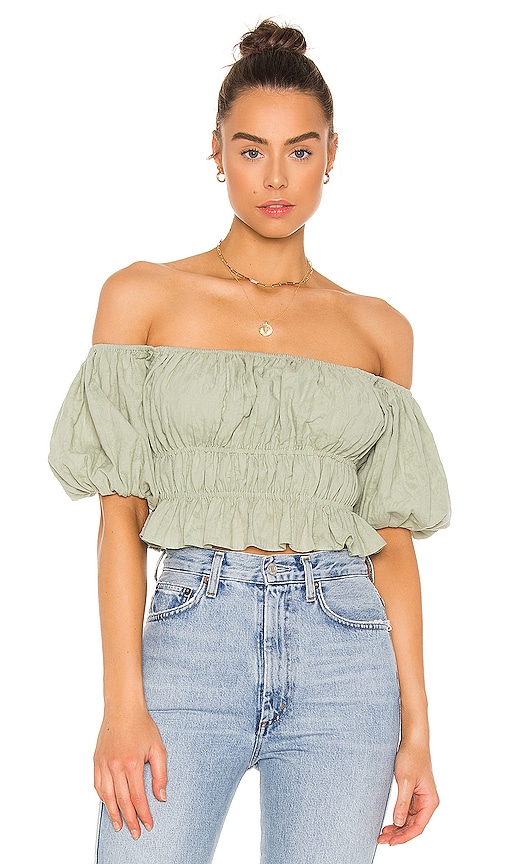 Privacy Please Leah Top in Sage Green | REVOLVE