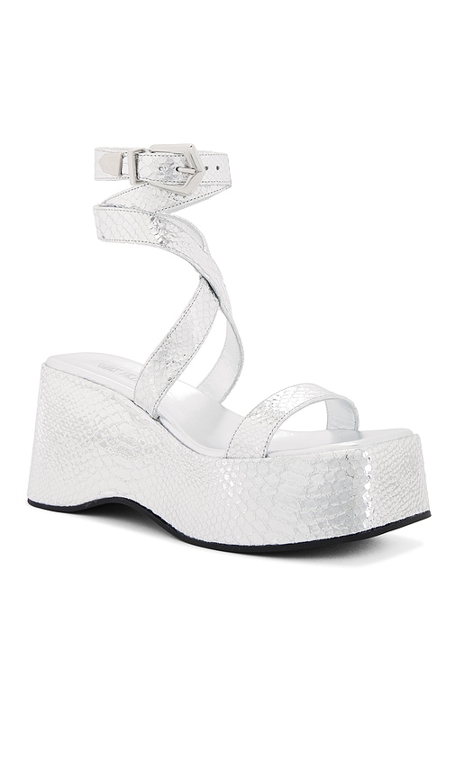 Shop Paris Texas Vicky Sandal In Metallic Silver