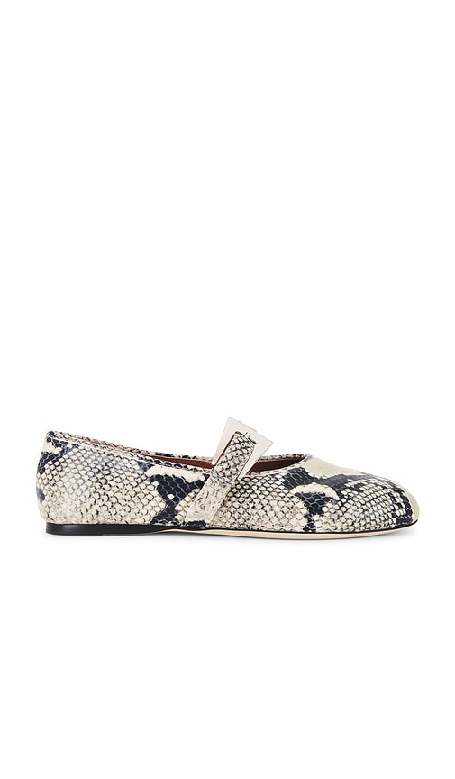 Shop Paris Texas Sveva Buckle Ballet Flat In Naturale