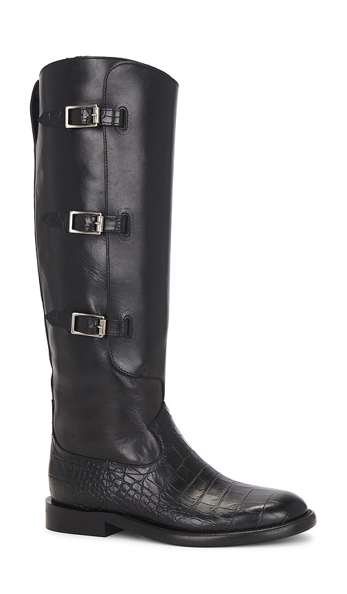 Paris Texas Montana Buckle Boot In Black