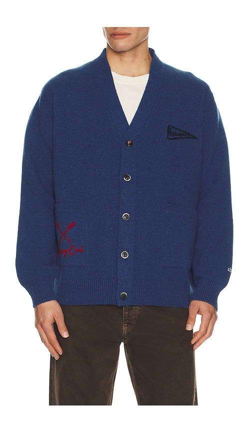 President's Pocket Cardigan In Blue