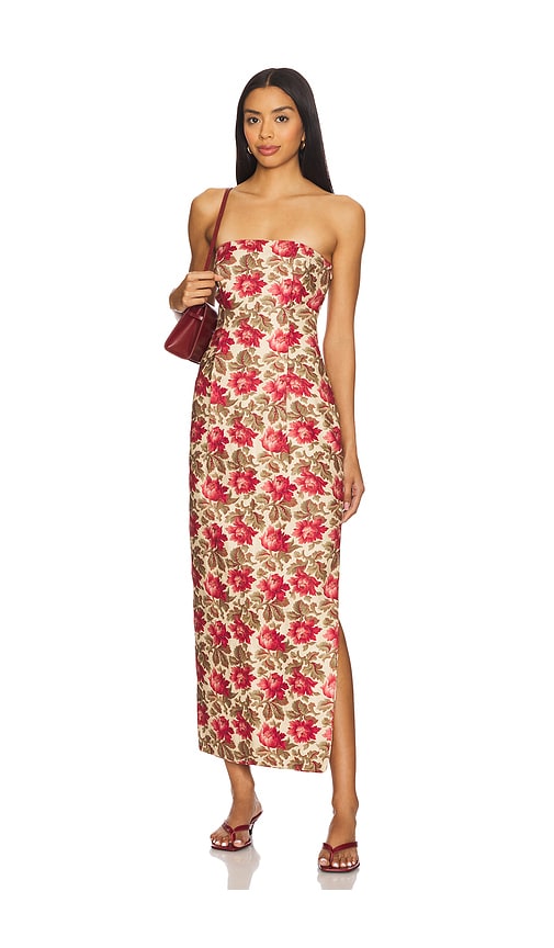 Rosalie Strapless Dress in Red. - size XS (also in L, M, S, XL, XXS)