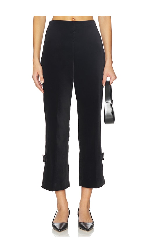 Posse Quincy Bow-detail Trousers In Black