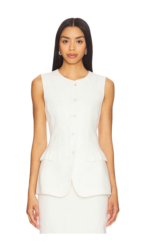 Matilda Gilet in Ivory. - size XS (also in L, M, S, XL)