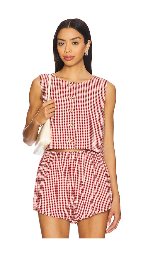 Rio Top in Red. - size XS (also in L, M, S, XL)