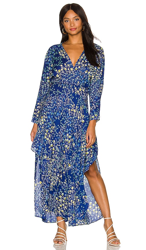 Poupette St Barth Ilona Maxi Dress in Blue Bouquet | REVOLVE