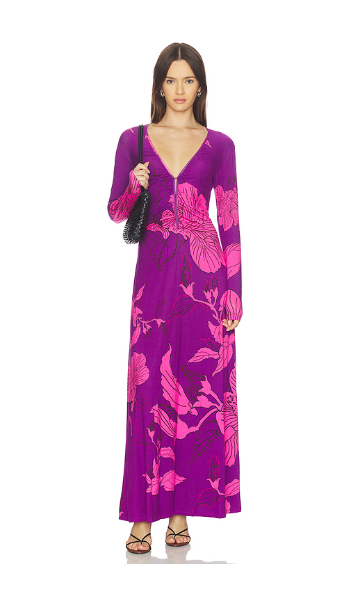 Poupette St Barth Bossa Long Dress In Purple