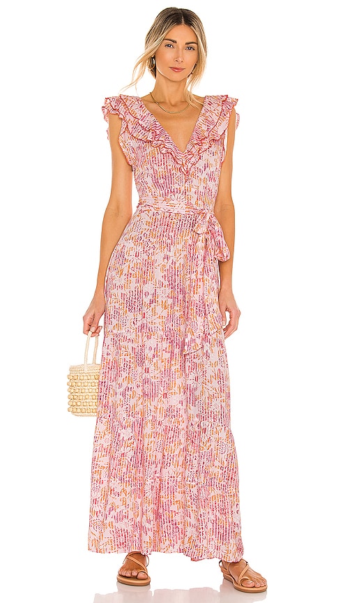 Poupette St Barth Della Maxi Dress in Pink Marigold | REVOLVE