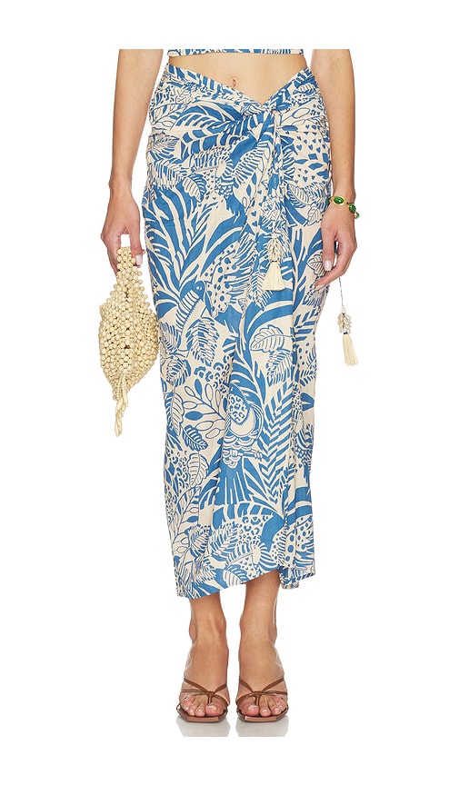 Poupette St Barth Uma Long Skirt In Blue