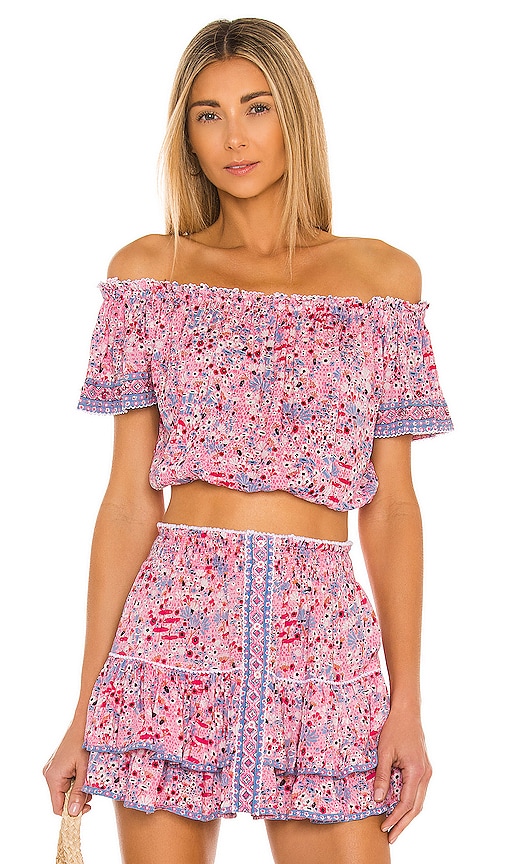 Poupette St Barth Camila Blouse in Pink Malva | REVOLVE