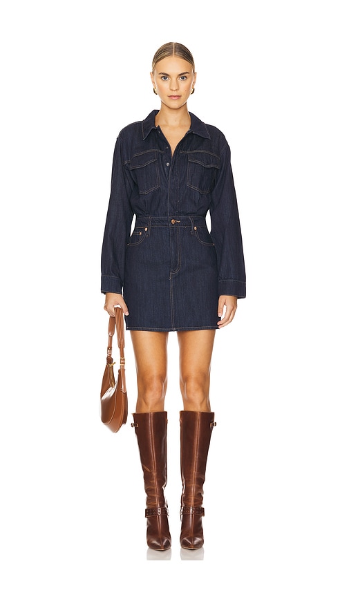 Shop Pistola Nina Dress In Denim-dark