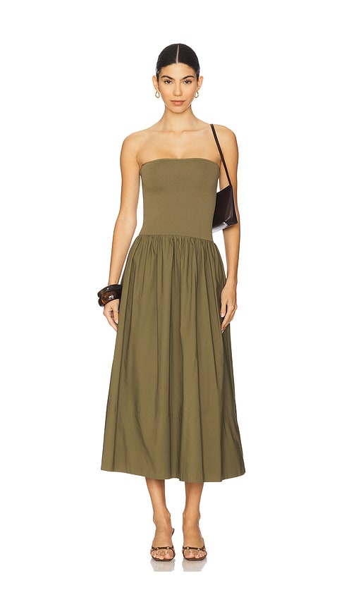 Mavo Tube Top Dress in Olive. - size XL (also in L, M, S)