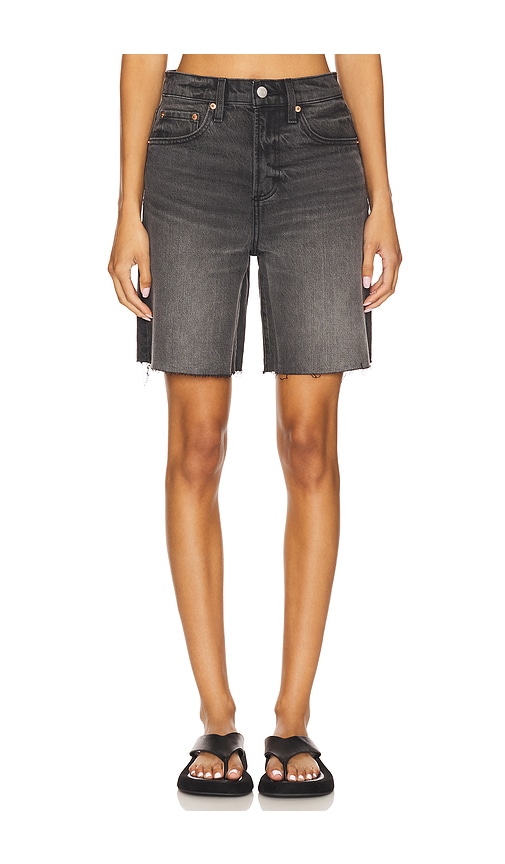 Kaylee High Rise Pinched Loose Short in Black. - size 33 (also in 24, 25, 26, 27, 28, 29, 30, 31, 32)