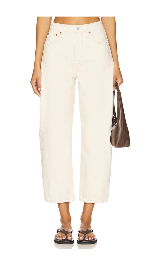Eli High Rise Arched Leg in Ivory. - size 31 (also in 24, 25, 26, 27, 28, 29, 30)