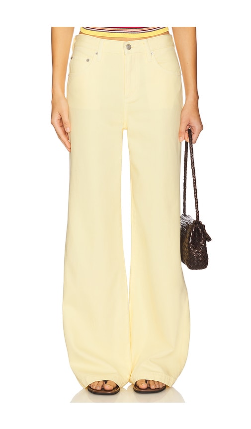 Jadyn Low Slung Palazzo in Lemon. - size 30 (also in 24, 25, 26, 27, 28, 29)