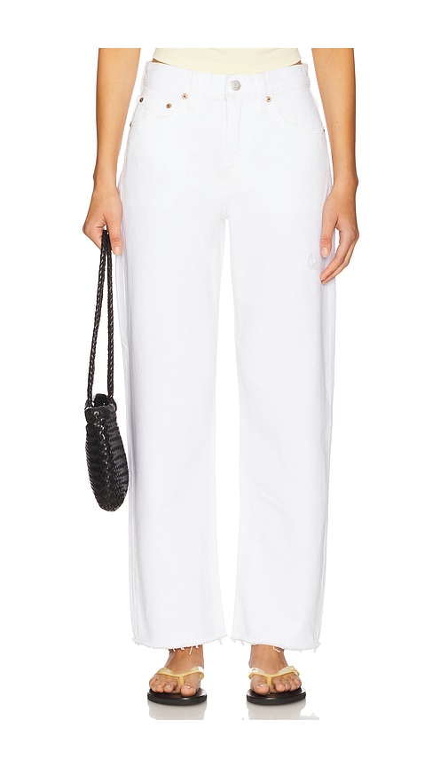 Lexi Mid Rise Bowed Straight in White. - size 29 (also in 24)