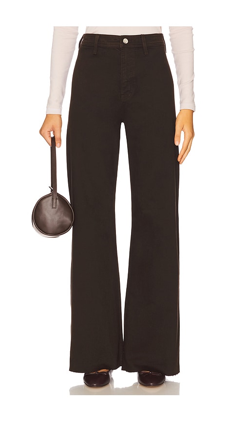 Pistola Penny High Rise Wide Leg Crop Jeans In Brown