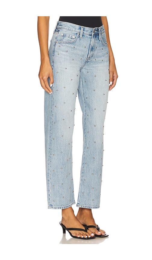 Pistola Lexi Mid Rise Bowed Straight Jeans In Burgundy