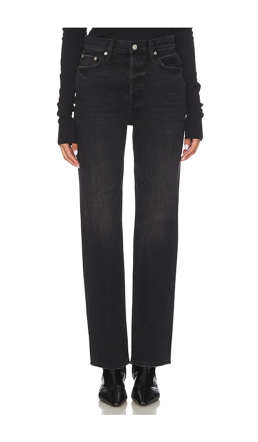 Pistola Cassie Super High Rise Straight Jeans In Black