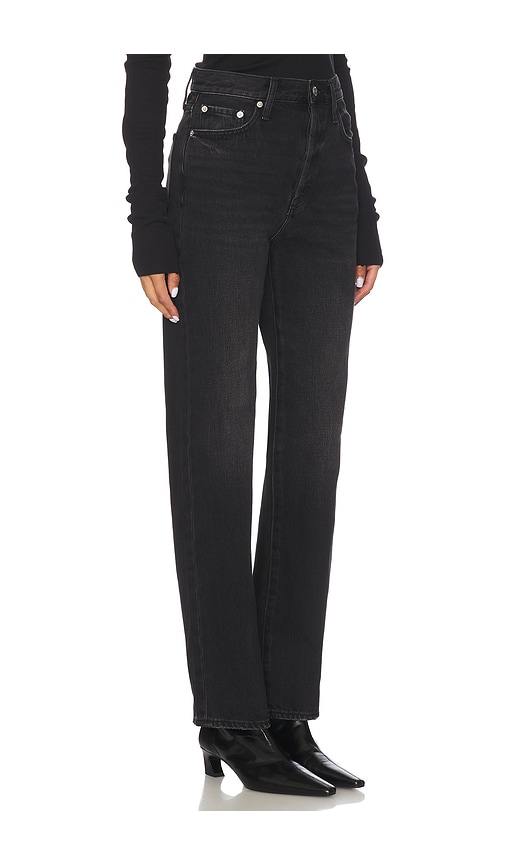 Pistola Cassie Super High Rise Straight Jeans In Black