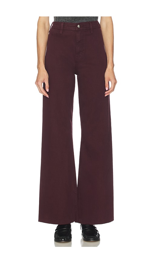 Pistola Penny High Rise Wide Leg Jeans In Burgundy